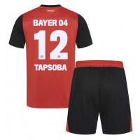 Bayer Leverkusen Edmond Tapsoba #12 Heimtrikotsatz Kinder 2024-25 Kurzarm (+ Kurze Hosen)